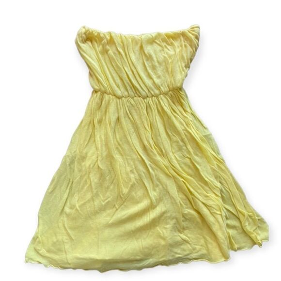 Doralice Women’s Strapless Top Size 2 – Made in Italy Yellow Tube Blouse Resort - Picture 2 of 6